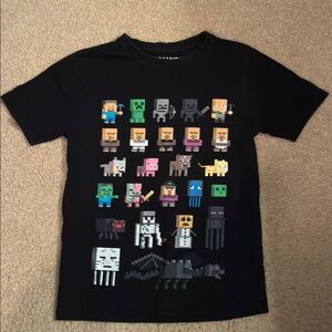 Minecraft Kids Black Graphic T-Shirt